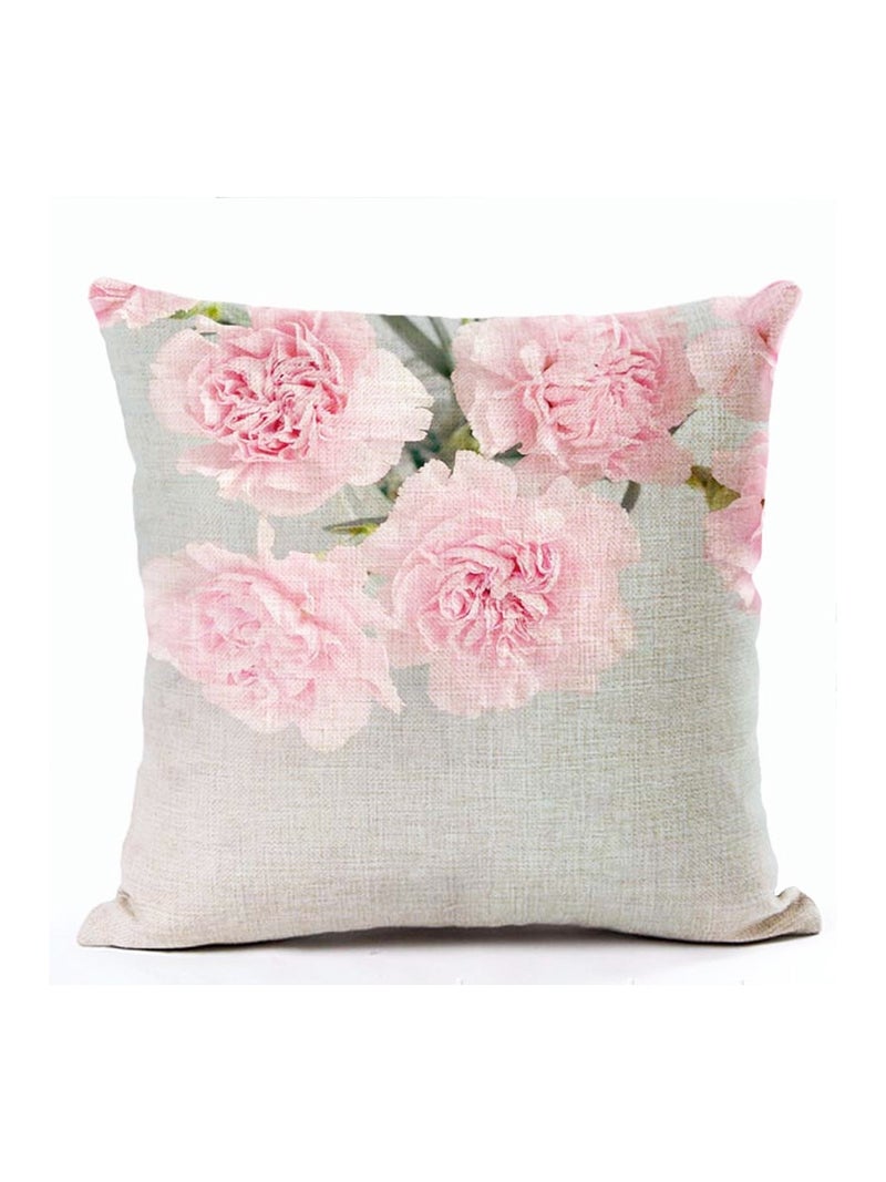 Floral Printed Cushion Cover Multicolour 45x45cm
