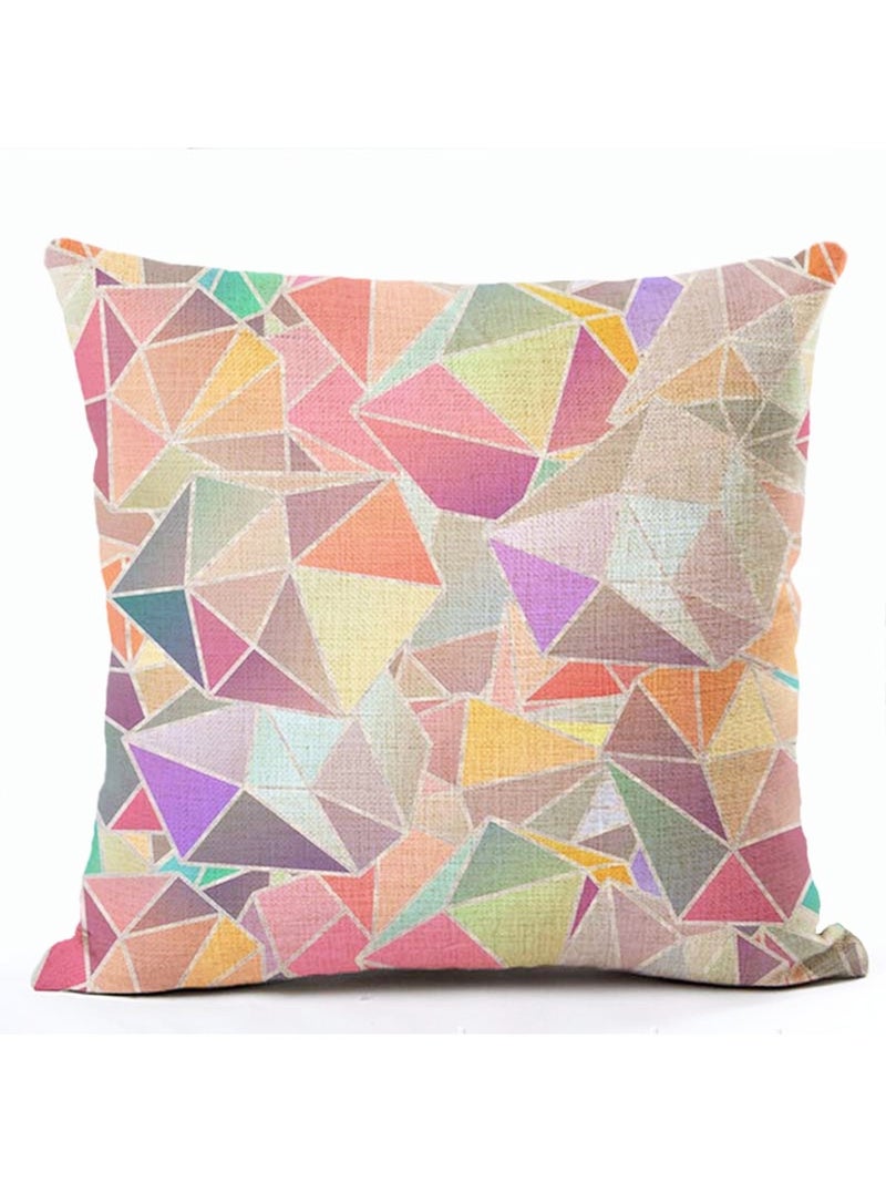 غطاء وسادة بنمط هندسي متعدد الألوان 45x45سم