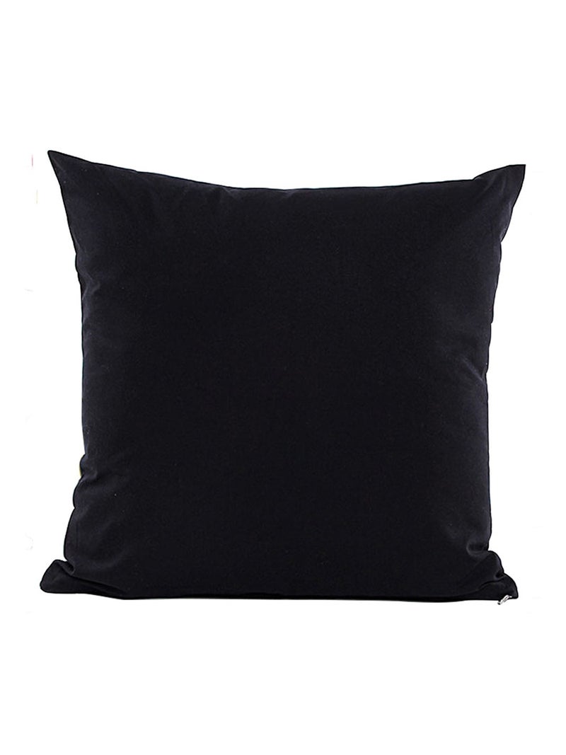 Generic - Plain Solid Cushion Cover Black 45x45cm - Image 1