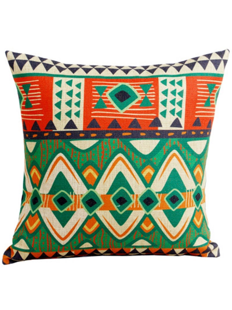 Ethnic Style Abstract Geometric Cushion Cover Multicolour 45x45cm