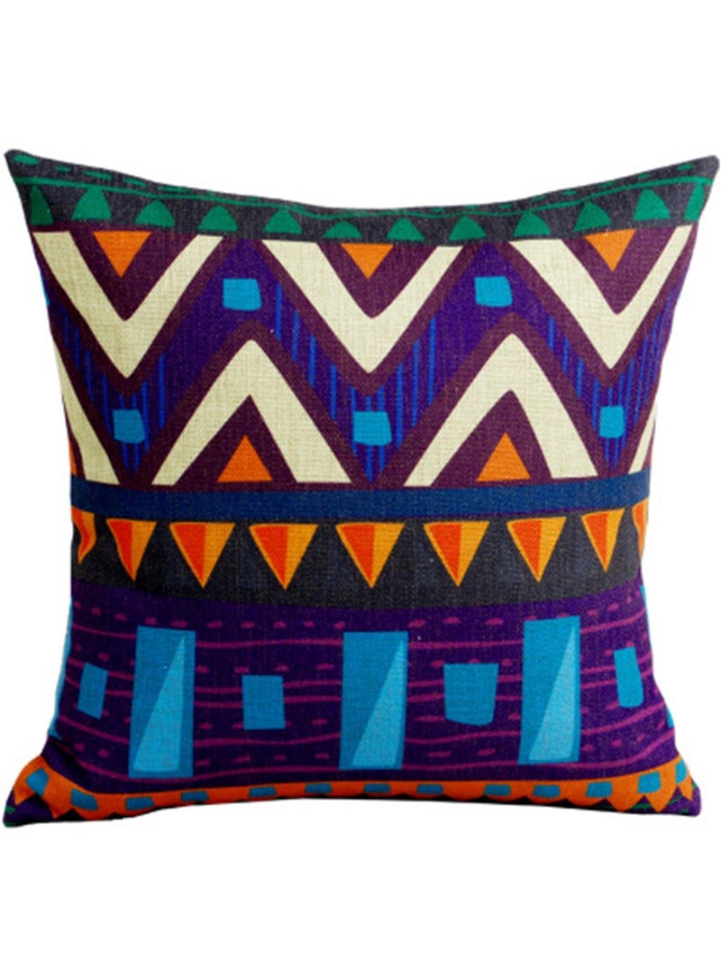 Ethnic Style Abstract Geometric Cushion Cover Multicolour 45x45cm