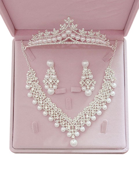 Luxury Pearl Bridal Jewelry Set