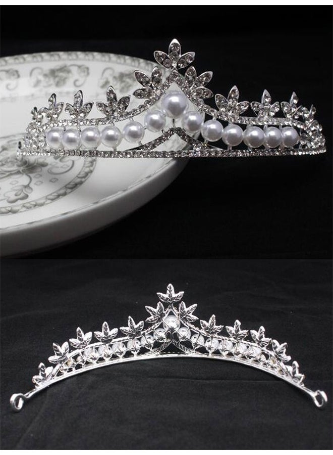 طقم مجوهرات مرصع باللؤلؤ الفاخر لحفلات الزواج - Image 3