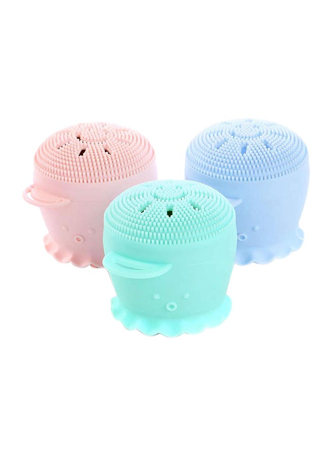 Generic 3-Piece Octopus Shape Facial Cleaner Brush Multicolour  - Image 1