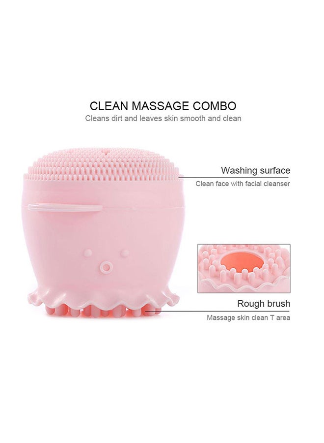 Generic 3-Piece Octopus Shape Facial Cleaner Brush Multicolour  - Image 3