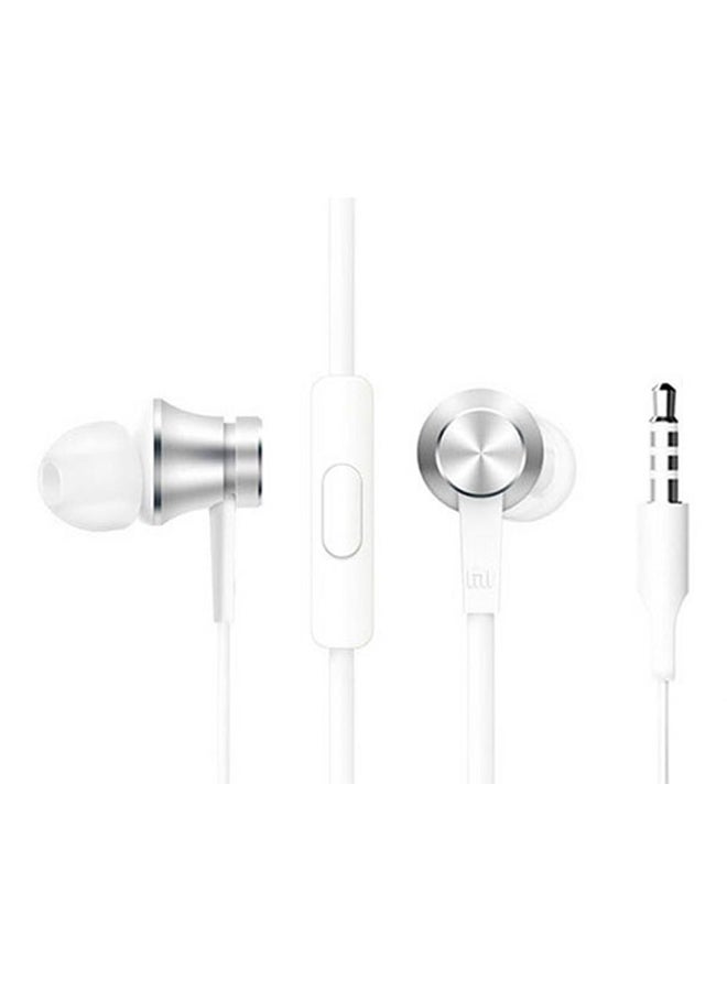 Basic In-Ear Earphones With Mic For Mi Matte Silver - v1566394141/N29099934A_1