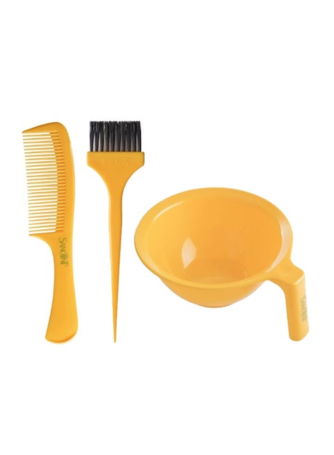 3-Piece Hair Color Tool Yellow 125ml