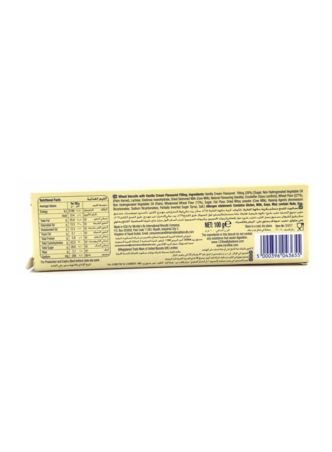 McVitie's Digestive Creams Vanilla Filled Wheat Biscuit 100grams  - Image 2