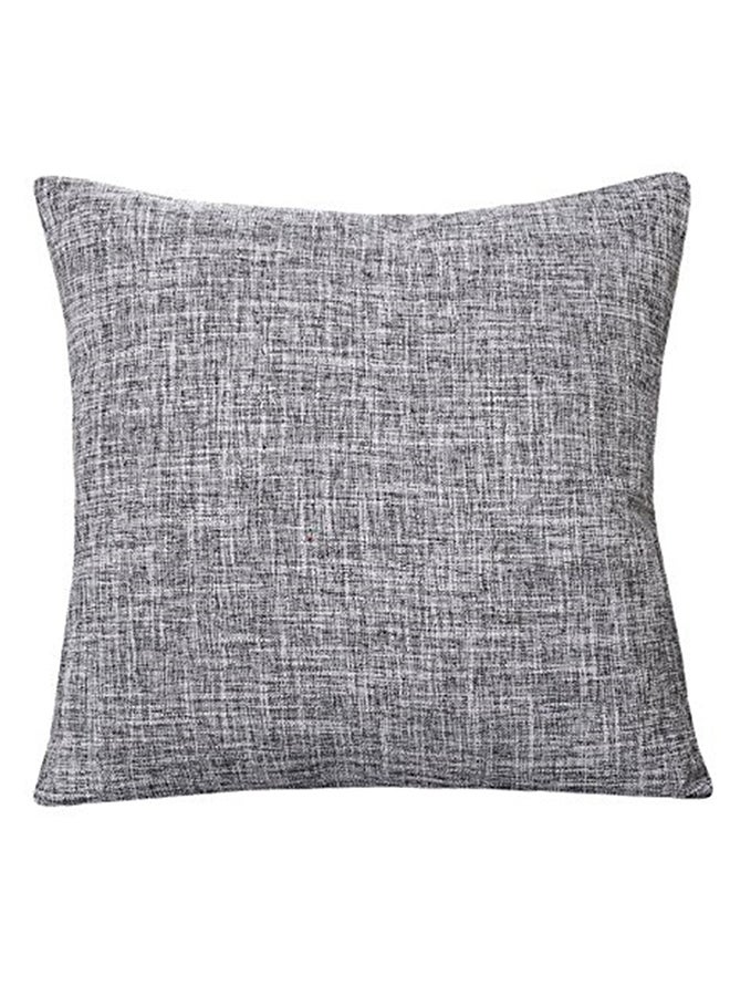 Simple Solid Thickened Linen Cushion Cover Grey 45x45cm