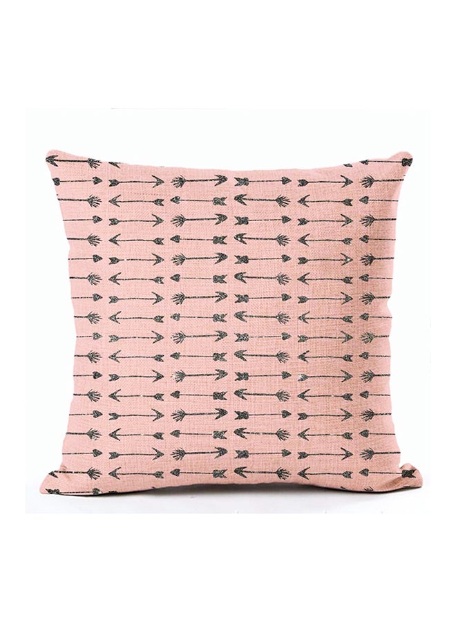 Geometric Arrows Pattern Cushion Cover Pink 45x45cm