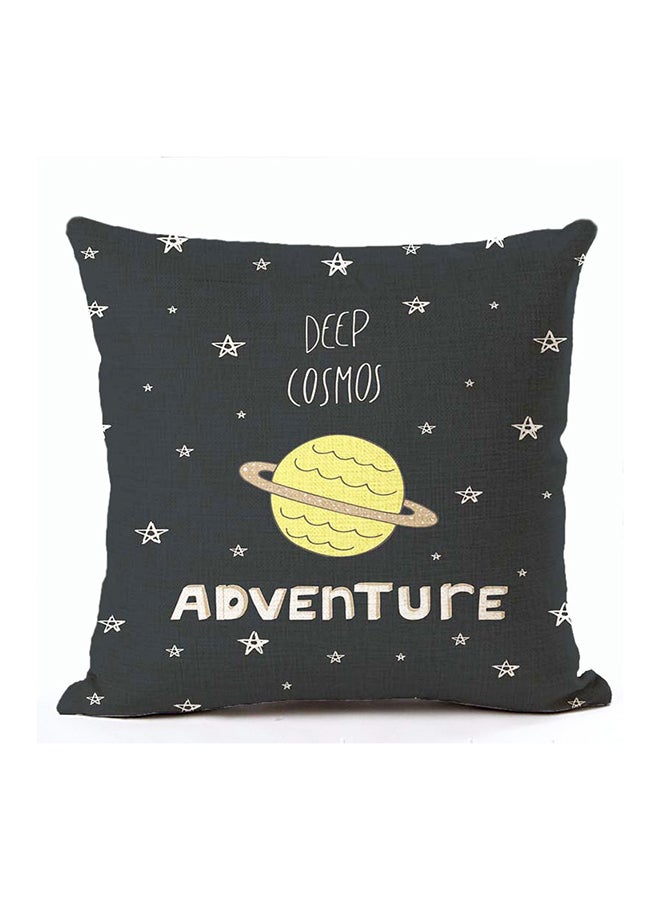 Space Pattern Decorative Cushion Cover Black 45x45cm