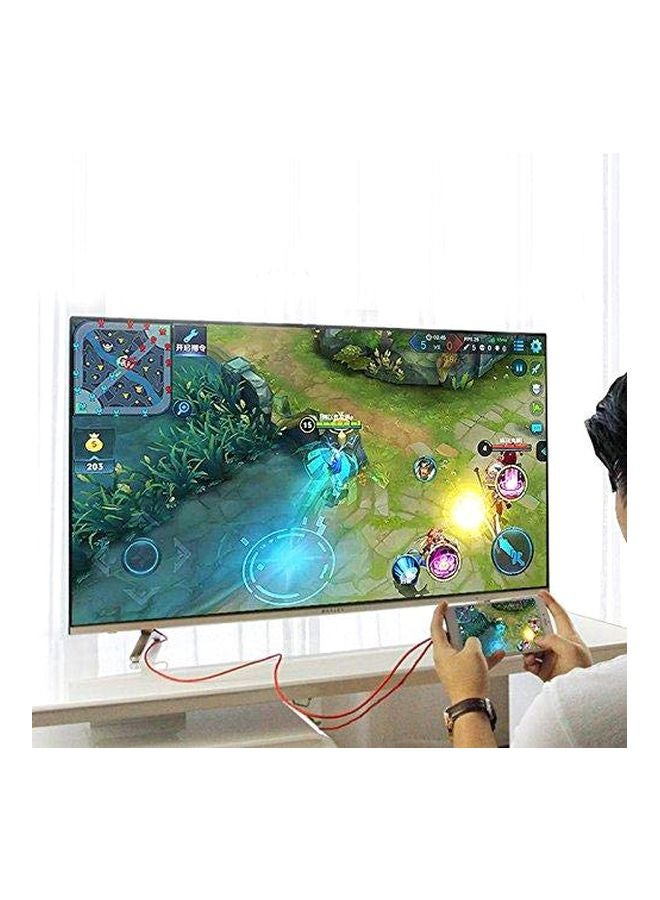 محول كابل Micro USB إلى HDMI لهاتف سامسونج جالاكسي S4 /S5/ ‏S3/‏ نوت 3/ نوت 2 أحمر/أسود/فضي - Image 2