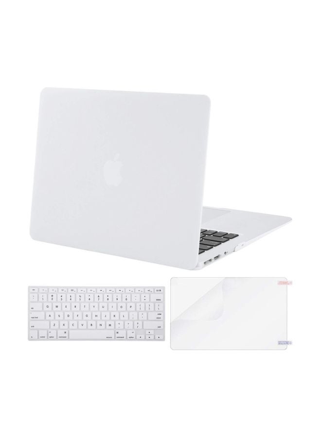 Mosiso Protective Case With Keyboard Cover And Screen Protector For Apple MacBook Air 13-Inch A1369/A1466 White - Image 1