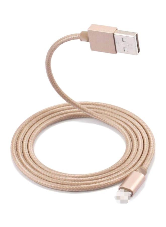 Data Transfer USB Cable For Apple Smartphones Gold - Image 2