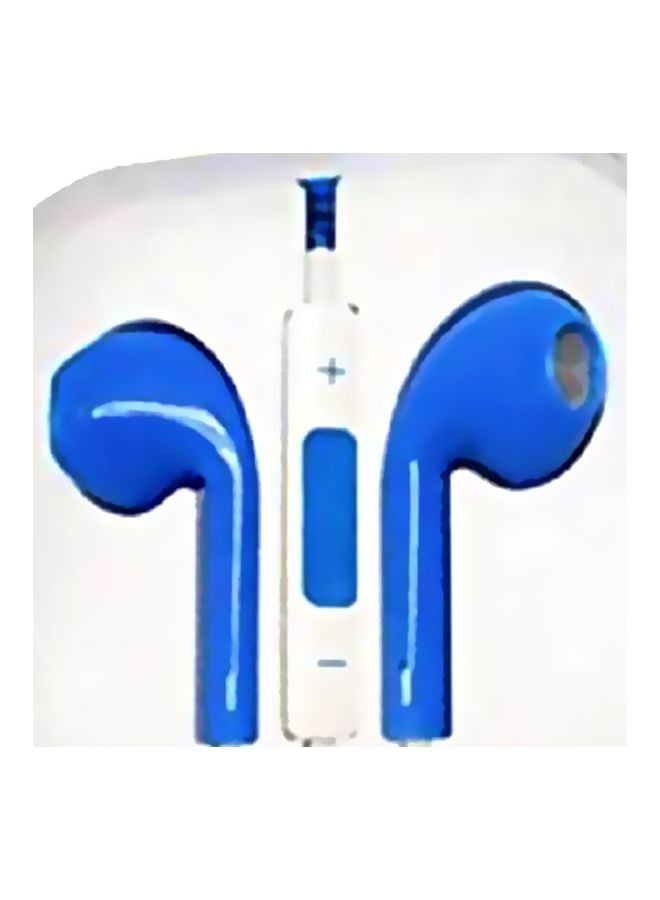 Generic - Wired In Ear Earphones With Remote Mic For Apple iPhone 5/5S/5C Blue/White - Image 1