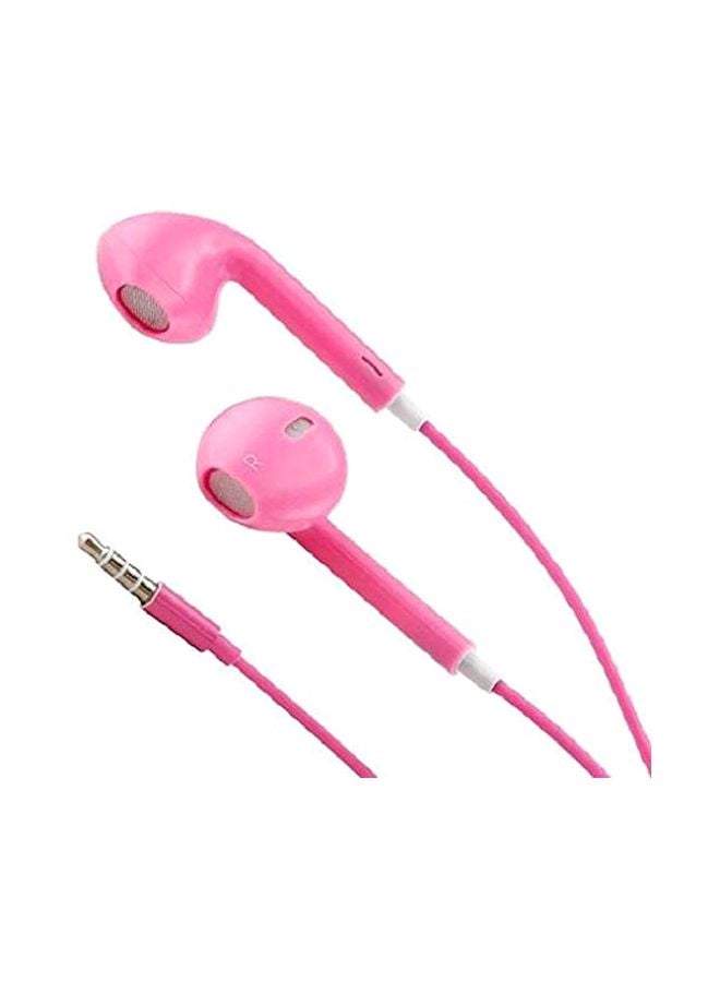 Generic - Wired In-Ear Earphones With Mic Pink/White - Image 1
