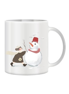 giftex Snowman Design Ceramic Coffe Mug Multicolour 