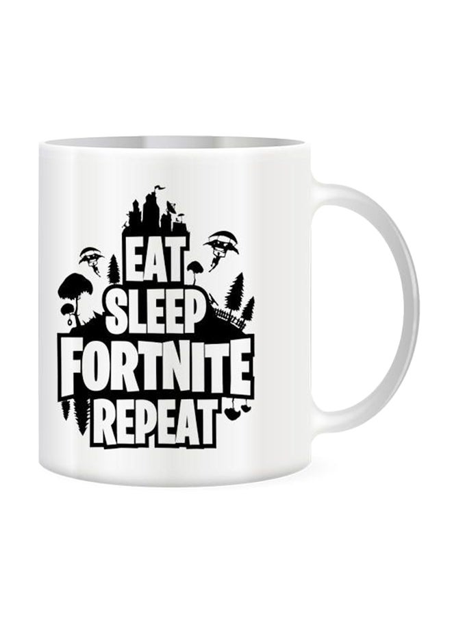 giftex Fortnite Design Ceramic Coffe Mug White/Black