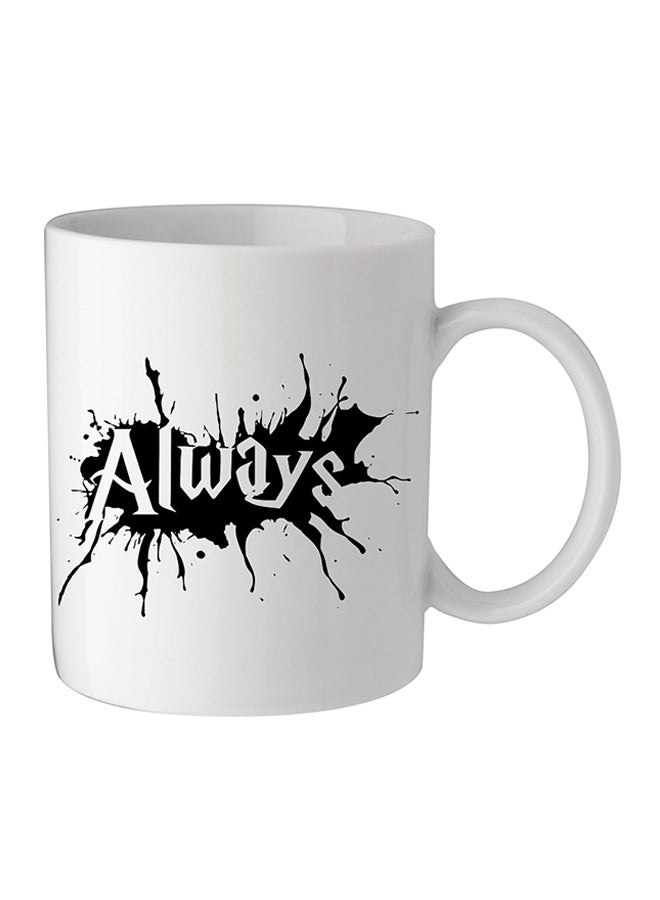 جفتكس مج قهوة سيراميك مزيَّن بتصميم كلمة "Always" لهاري بوتر أبيض