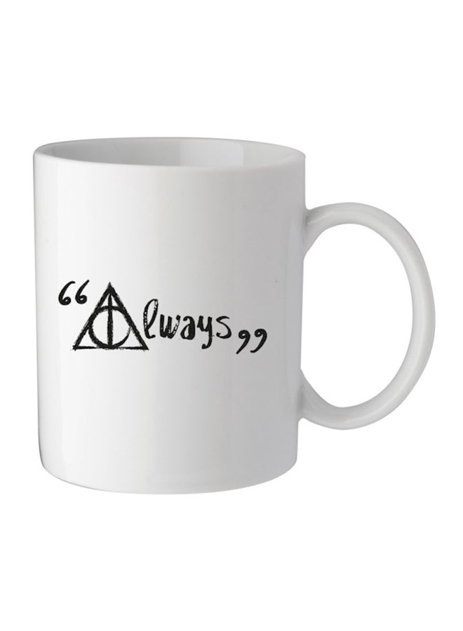 جفتكس مج قهوة سيراميك مزيَّن بتصميم كلمة "Always" لهاري بوتر أبيض 10سم