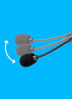 Logitech H111 Stereo Headphones, Bi-directional Microphones Type, Adjustable Headband, 1.3m Cable Length, 3.5mm Audio Jack, Black/Grey  - Image 4