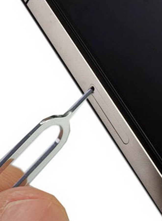 Pack Of 100 SIM Card Tray Holder Eject Pin Key Tool Silver