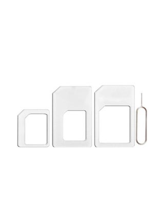 4-Piece SIM Card Holder With Eject Pin Key Tool Silver - v1566467401/N29223796A_1