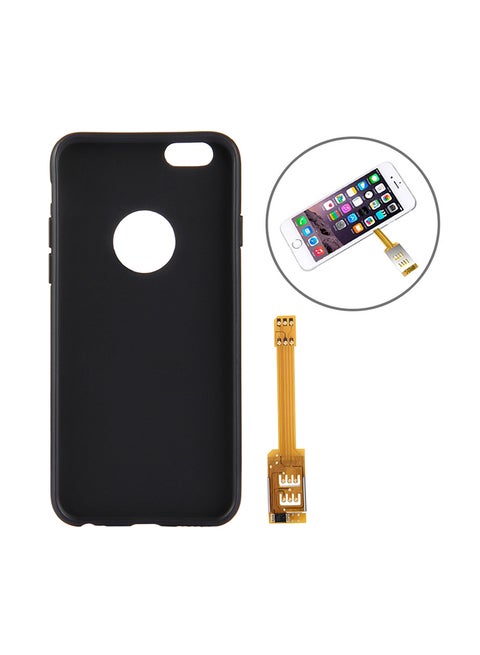 Dual SIM Card Adapter With A Back Case Cover Multicolour