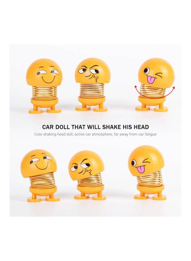 Generic 6-Piece Smiley Emoji Bobblehead For Car Decoration Set  - Image 3