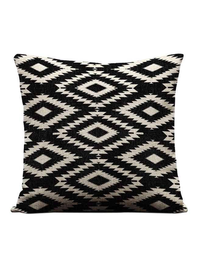 Decorative Cushion Cover Black/Beige 45x45cm