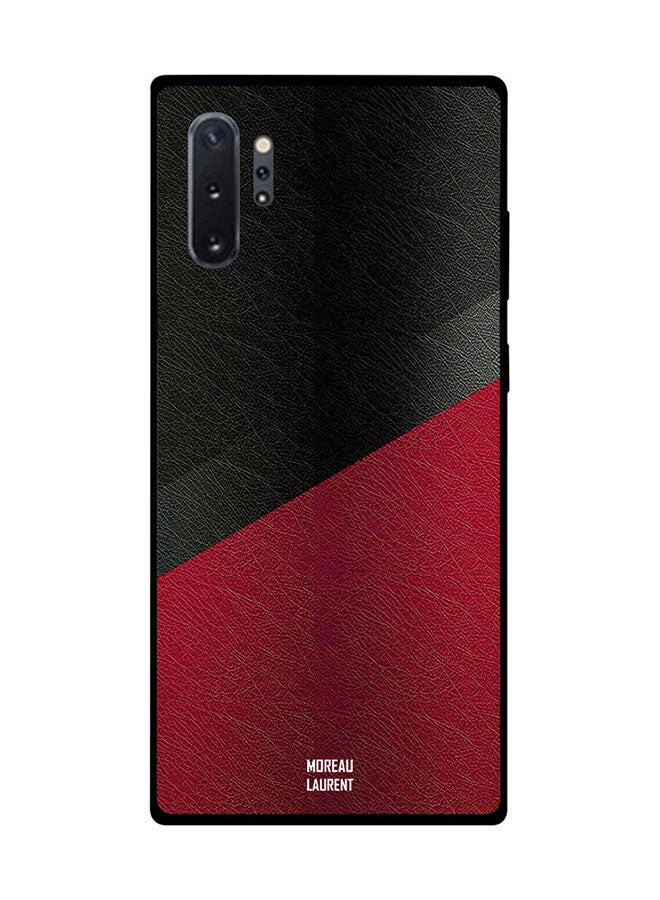 Moreau Laurent Protective Case Cover For Samsung Note 10 Pro Black & Red Leather Pattern