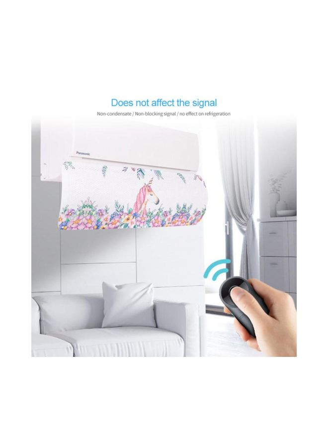 Adjustable Air Conditioner Wind Deflector White/Pink/Orange 90x27cm - Image 3