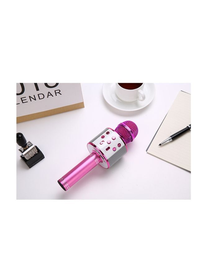 Bluetooth Karaoke Microphone WS858 Pink/Silver - Image 3
