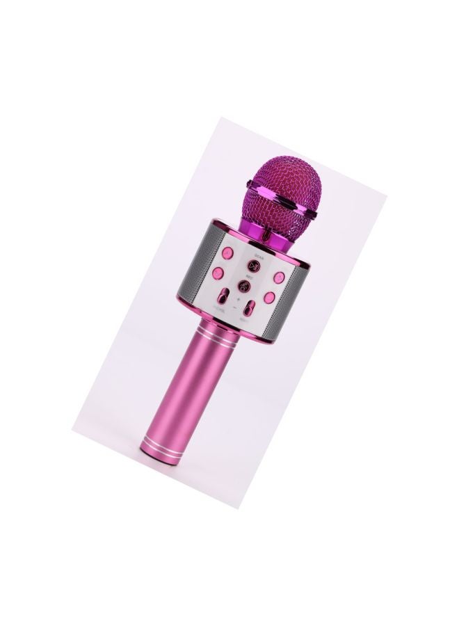 Bluetooth Karaoke Microphone WS858 Pink/Silver - Image 2
