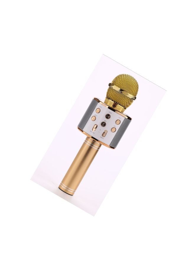 Bluetooth Karaoke Microphone WS858 Gold/Silver - Image 2