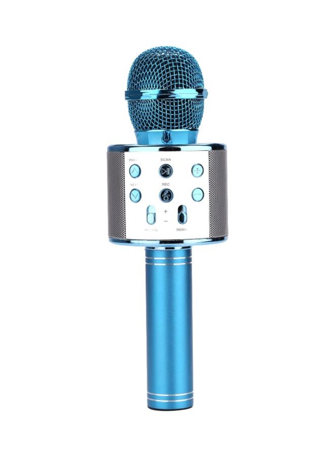 Bluetooth Karaoke Microphone WS858 Blue/Silver - Image 1
