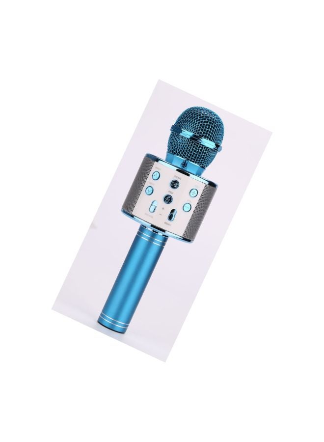 Bluetooth Karaoke Microphone WS858 Blue/Silver - Image 2
