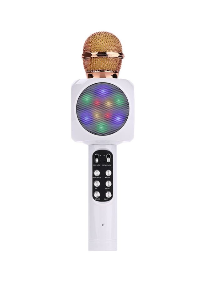 Bluetooth Karaoke Microphone WS1816 White/Black/Gold - Image 1