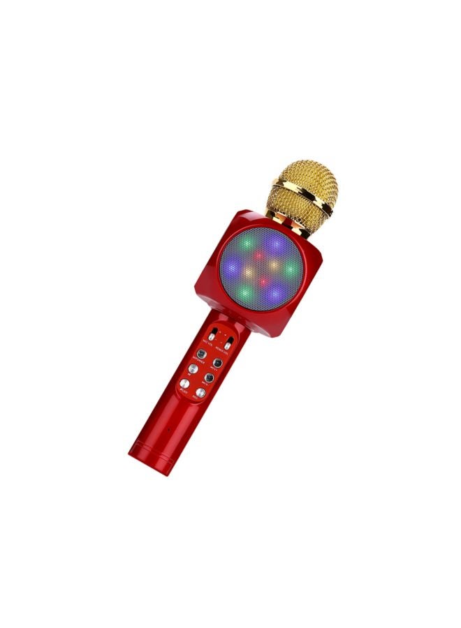Bluetooth Karaoke Microphone WS1816 Red/Gold/Grey - Image 2