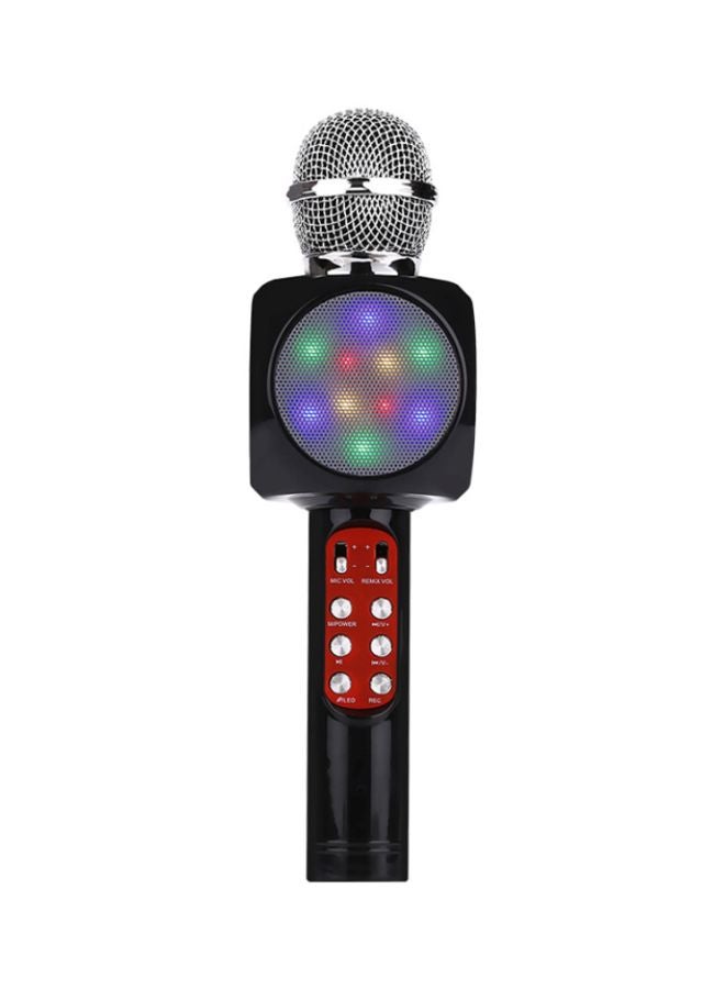 Bluetooth Karaoke Microphone WS1816 Black/Silver/Red - Image 1