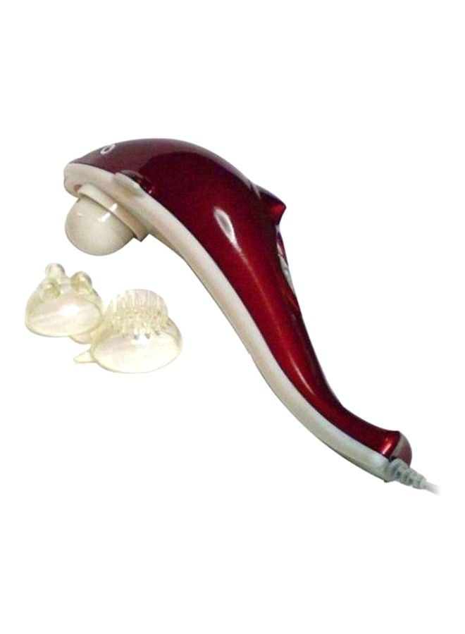 جهاز تدليك على شكل دولفين أحمر/أبيض
