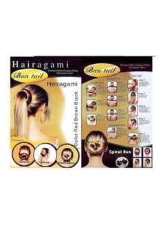 Hairagami 2-Piece BunTail Maker Brown/Black  - Image 2