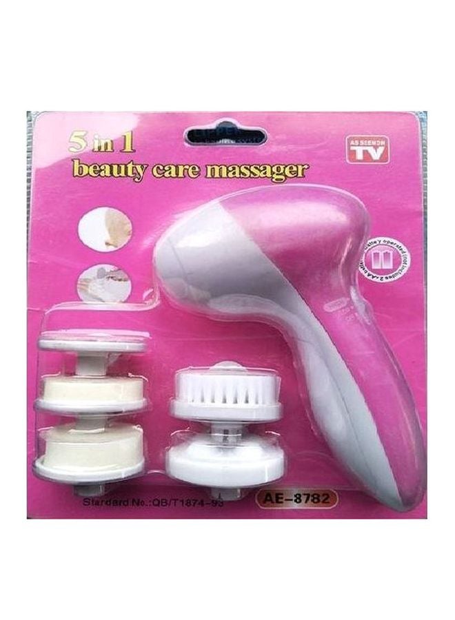 5-In-1 Beauty Care Massager Pink/White