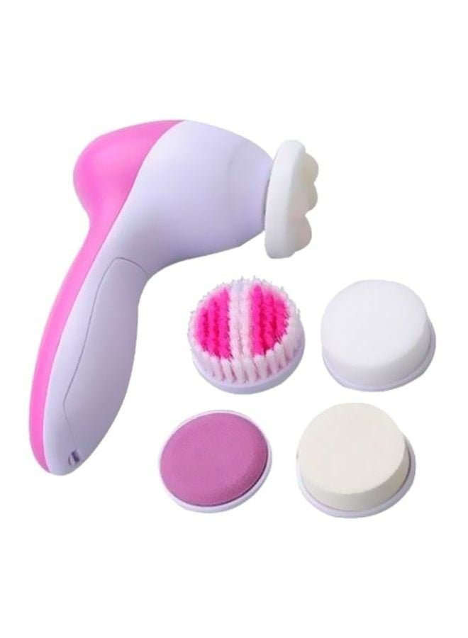 Generic 5-In-1 Electric Face Cleaner White/Pink 
