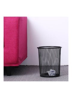 Generic Large Mesh Metal Waste Basket Black 7.5x9x10.6inch  - Image 4