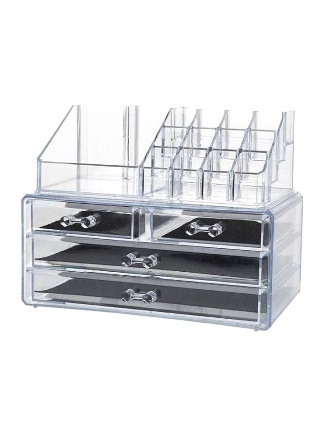 وحدة تنظيم أدوات مكياج مكوّنة من 3 أدراج شفاف - Image 1