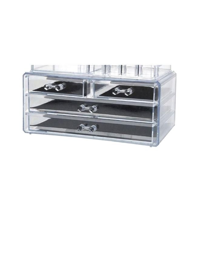 وحدة تنظيم أدوات مكياج مكوّنة من 3 أدراج شفاف - Image 2