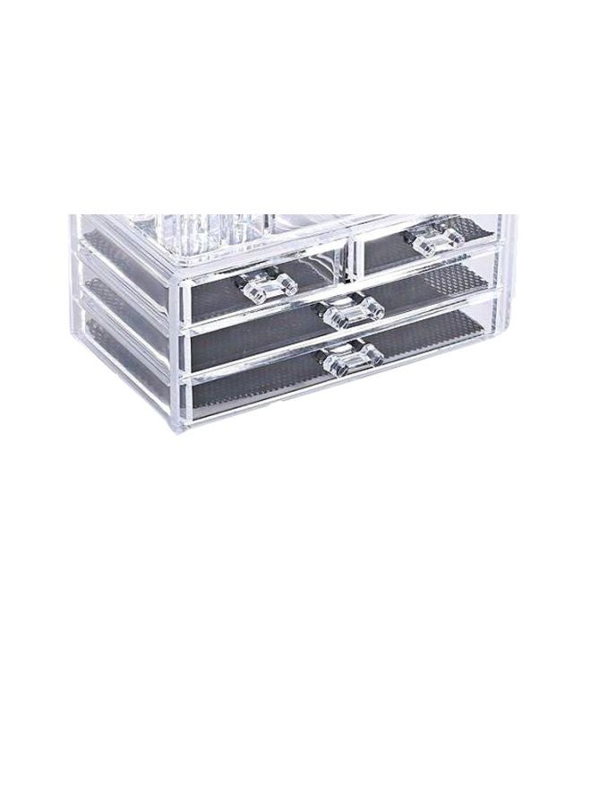 Generic - 4-Drawer Makeup Organizer Clear/Black - Image 1