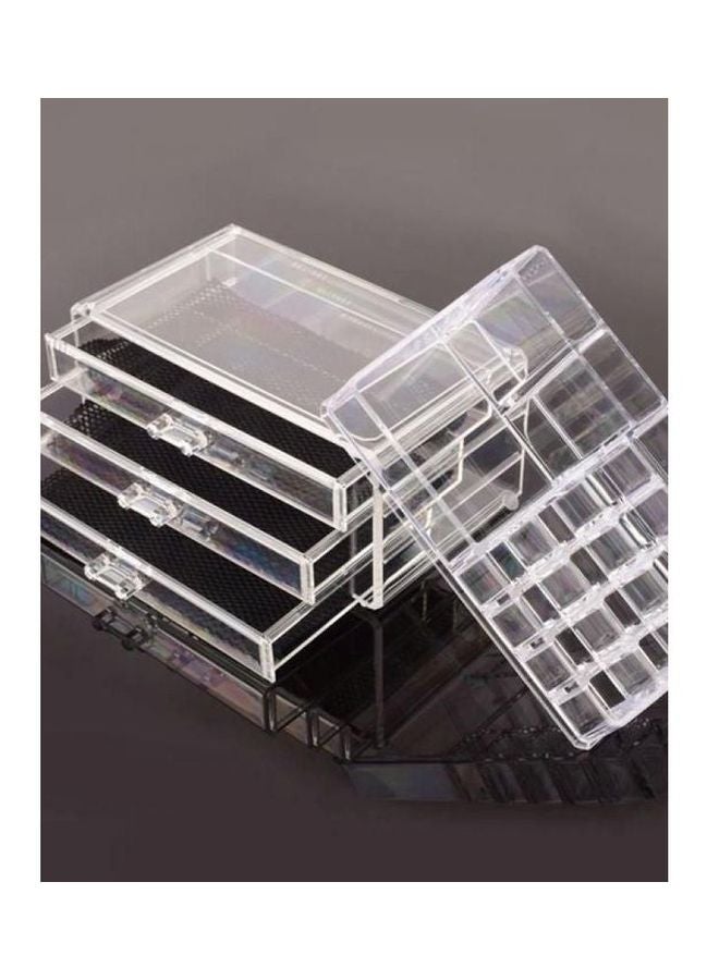 NEW LOOK 3-Drawer Cosmetic And Jewellery Storage Organizer Clear - Image 2