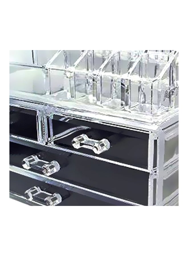 Storage Options 4-Drawer Cosmetic And Jewellery Storage Organizer Clear - Image 2